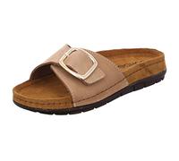 Rohde Schuhe Pantolette Rodigo-D 5875 Leder Memory-Fußbett Klettverschluss Beige Größe 42