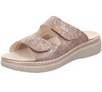 Rohde Damen Pantolette Leder Klettverschluss Muster Wechselfußbett Abano 5224, Größe:37 EU, Farbe:Braun