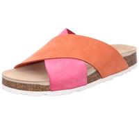 Rohde Damen Pantolette Leder Kork Fußbett gekreuzte Riemen Elba 1713, Größe:42 EU, Farbe:Rot