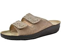 Rohde Damen Pantolette Leder metallic Effekte gepolsterte Sohle Soltau-40 8660, Größe:42 EU, Farbe:Beige