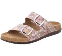 Rohde Damen Pantolette Leder Schnalle Muster Rodigo-D 5861, Größe:42 EU, Farbe:Beige