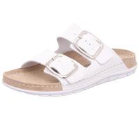 Rohde Damen Pantolette Leder Schnalle Muster schimmernd Rodigo-D 5857, Größe:41 EU, Farbe:Weiß