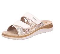 Rohde Damen Pantolette mit Blumendruck und Lederdecksohle Baviera 1302, Größe:40 EU, Farbe:Beige
