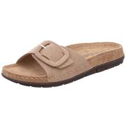 Rohde Damen Pantolette mit großer Schnalle und Memory-Fußbett Rodigo-D 5898, Größe:39 EU, Farbe:Beige