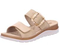 Rohde Damen Pantolette mit schöner Zierschnalle und Klettverschluss Baviera 1301, Größe:38 EU, Farbe:Beige