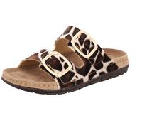 Pantolette ROHDE "RODIGO-D", Damen, Gr. 42, mokka, creme, Textil, Schuhe Pantolette, Sommerschuh, Urlaubsschuh, Strandschuh mit verstellbaren Schnallen (46095824-42) mokka, creme