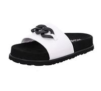 Rohde Damen Pantolette Nappa Leder trendy Kurzpantolette Kettendetail Siena 6272, Größe:39 EU, Farbe:Weiß