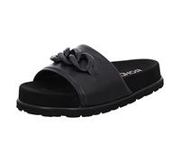 Rohde Damen Pantolette Nappa Leder trendy Kurzpantolette Kettendetail Siena 6272, Größe:42 EU, Farbe:Schwarz