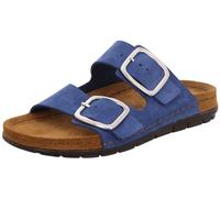 Rohde Damen Pantolette Nubukleder goldene Schnalle Sommerfarbe Rodigo-D 5879, Größe:39 EU, Farbe:Blau