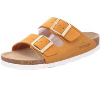 Rohde Damen Pantolette Velours Leder zwei Schnallen Komfortweite Alba 5590, Größe:42 EU, Farbe:Orange