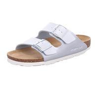 Rohde Damen Pantolette Zwei Riemen Metallic Effekt Weite G Perlato Alba 5623, Größe:40 EU, Farbe:Blau