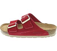 Rohde Schuhe Pantolette ALBA Damen Veloursleder Zweischnaller Softfußbett Rot Größe 38