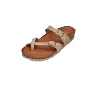 Zehentrenner ROHDE "Rohde Pantoletten Nubukleder", Damen, Gr. 39, beige, Nubukleder, Schuhe Zehentrenner (25535901-39) beige