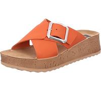 Rohde Damen Pantoletten Schnalle Clogs Cortona 6210, Größe:39 EU, Farbe:Orange
