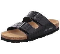 Rohde Damen Pantoletten Schuhe Schnallen Clogs Alba 5656, Größe:37 EU, Farbe:Schwarz