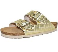 Rohde Damen Pantoletten Schuhe Schnallen Clogs Alba 5656, Größe:42 EU, Farbe:Gold