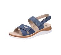 Rohde Damen Sandale Andria OCEAN gepolsterte Lederdecksohle Klettverschluss Blau Gr. 37 EU