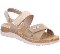 Rohde Damen Sandale Baviera 1307 – gepolsterte Lederdecksohle, Klettverschluss – Größe 38 Beige