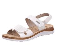 Rohde Damen Sandale Metallic Schimmer Strass Muster Druck Baviera 1306, Größe:38 EU, Farbe:Weiß