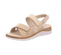 Rohde Damen Sandale gepolsterte Lederdecksohle Klettverschluss Baviera 1307, Größe:42 EU, Farbe:Beige