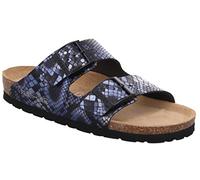 Rohde Damen Schuhe Pantoletten Keilabsatz Clogs Alba 5579, Größe:40 EU, Farbe:Blau