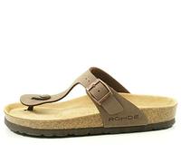 Rohde Alba 5628 Damen Zehentrenner Pantoletten Clogs Weite G , Größe:36 EU, Farbe:Braun