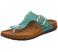 Rohde Damen Zehentrenner Pantolette Leder Rodigo-D 5860, Größe:39 EU, Farbe:Türkis