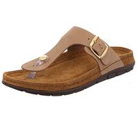 Rohde Damen Zehentrenner Pantolette Leder Rodigo-D 5860, Größe:41 EU, Farbe:Beige