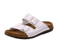 Rohde Damen Zehentrenner Pantolette Weite G Metallic Perlato Alba 5600, Größe:37 EU, Farbe:Silber