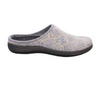 Rohde Damen Pantoffel Filz Hausschuh Bestickt herausnehmbare Sohle Bari 6544, Größe:40 EU, Farbe:Grau