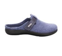 Rohde Schuhe Damen Hausschuh Bari 6549 – Pantoffel mit Wechselfußbett, Softfilz Blau Größe 40