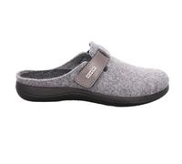 Rohde Damen Pantoffel Hausschuh Klettverschluss Softfilz Bari 6549, Größe:39 EU, Farbe:Grau