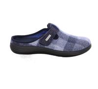 Rohde Damen Pantoffel Hausschuh aus Softfilz mit Karomuster und Riemen Bari 6557
