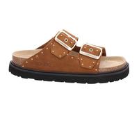 Pantolette ROHDE "TROPEA", Herren, Gr. 41, hellbraun, Veloursleder, unifarben, Schuhe Pantolette, Sommerschuh, Hausschuh, Strandschuh mit verstellbaren Schnallen (38229360-41) hellbraun