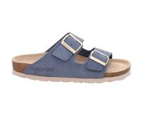 Pantolette ROHDE "ALBA", Damen, Gr. 37, jeansblau, Veloursleder, unifarben, Schuhe Pantolette, Sommerschuh, Hausschuh, Zweischnaller, Strandschuh mit Softfußbett (49568026-37)