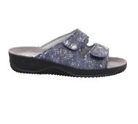 Rohde Damen Pantolette aus Leder mit zartem Metallic-Schimmer Soltau-40 1958, Größe:37 EU, Farbe:Blau