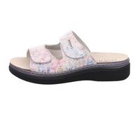 Rohde Damen Pantolette Leder Klettverschluss Muster Wechselfußbett Abano 5224, Größe:42 EU, Farbe:Grau