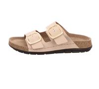 Pantolette ROHDE "Rodigo", Damen, Gr. 36, beige (sand), Nubukleder, Schuhe Pantolette, Keilabsatz, Sommerschuh, Hausschuh mit komfortablem Softfußbett (42220926-36)