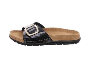Rohde Damenschuhe Klassische Pantoletten SCHW./LACK - Gr. - 42