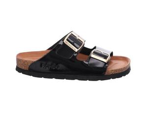 Rohde Damenschuhe Klassische Pantoletten SCHW./LACK - Gr. - 42