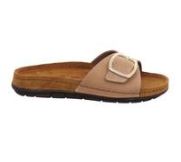 Rohde Damen Pantolette Leder Klettverschluss Memoryfußbett Rodigo-D 5875, Größe:39 EU, Farbe:Beige