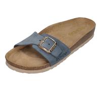 Pantolette ROHDE, Damen, Gr. 41, blau (jeansblau), Veloursleder, Schuhe Pantolette, Sommerschuh, Schlappen mit vorgeformtem Softfußbett (85159653-41) jeansblau