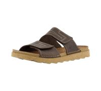 Rohde Herren Pantolette Leder Clog bequem wellenförmige Laufsohle Foggia-H 5972, Größe:42 EU, Farbe:Braun