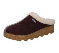 Pantoffel ROHDE "FOGGIA-D", Damen, Gr. 38, aubergine, Veloursleder, Schuhe, Hausschuh, Clog mit herausnehmbarer Innensohle aus Lammwolle (32901768-38) aubergine