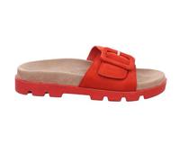 Rohde Damen Pantolette aus Veloursleder mit überzogener Schnalle Venezia 6311, Größe:38 EU, Farbe:Rot