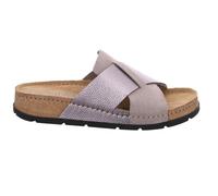 Rohde Damen Pantolette Leder Kork Kreuzbandage Soave 5410, Größe:40 EU, Farbe:Grau