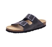 Pantolette ROHDE "GRADO", Herren, Gr. 46, grau (anthrazit), Veloursleder, klassisch, Schuhe, Sommerschuh, Hausschuh, Schlappen, Strandschuh mit Softfußbett (79426463-46) anthrazit
