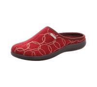 Rohde Damen Pantoffel Filz Hausschuh Bestickt herausnehmbare Sohle Bari 6544, Größe:41 EU, Farbe:Rot