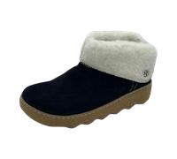 Rohde Damen Hausschuhe geschlossen Leder Foggia 6128, Größe:38 EU, Farbe:Schwarz