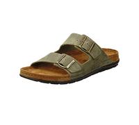 Rohde Herren, Männer, Klassische Sandalen, Sandalen,Pantoletten,Sommerschuhe,Hausschuhe,Leder-fußbett,Olive,40 EU / 6.5 UK